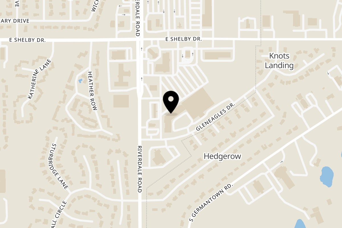 Map showing the location of Flava Shack Seafood on 4780 Riverdale Rd Suite 11 in Memphis